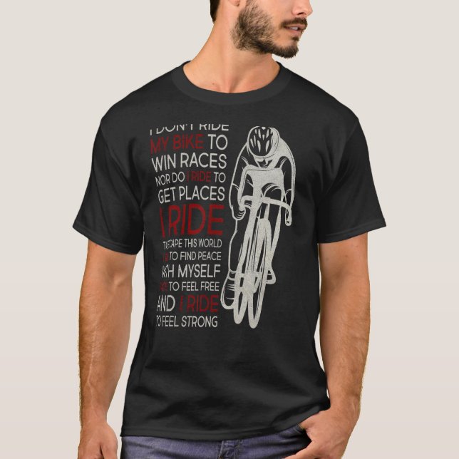 Camiseta No voy en bicicleta para ganar carreras 1 (Anverso)