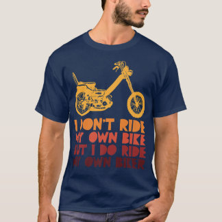 Camiseta No voy en bicicleta pero sí en mi propia bicicleta