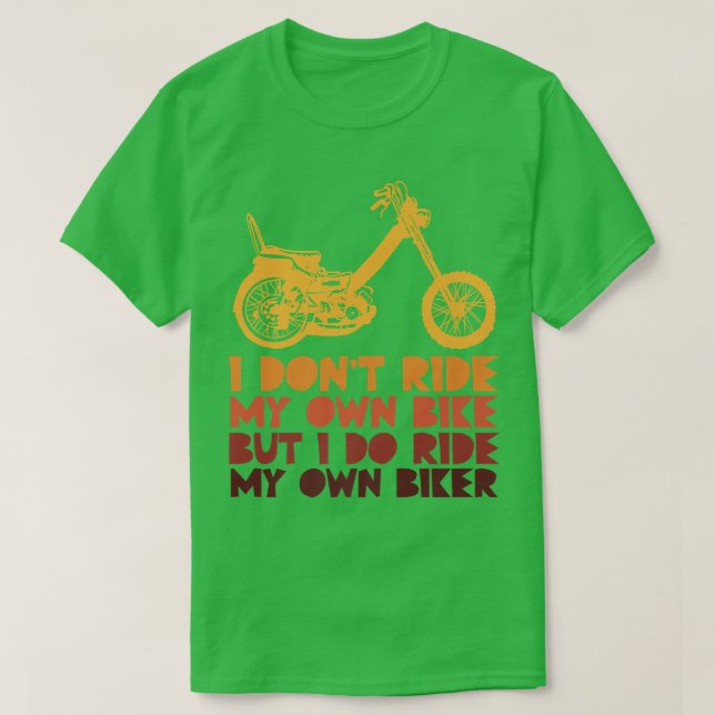 Camiseta No voy en bicicleta pero sí en mi propia bicicleta (Diseño del anverso)