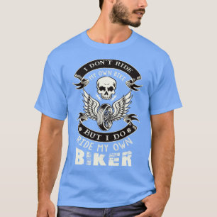 Camiseta No voy en motocicleta a mi propia chica de bicicle