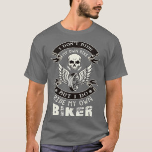 Camiseta No voy en motocicleta a mi propia chica de bicicle