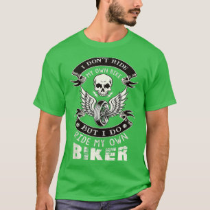 Camiseta No voy en motocicleta a mi propia chica de bicicle