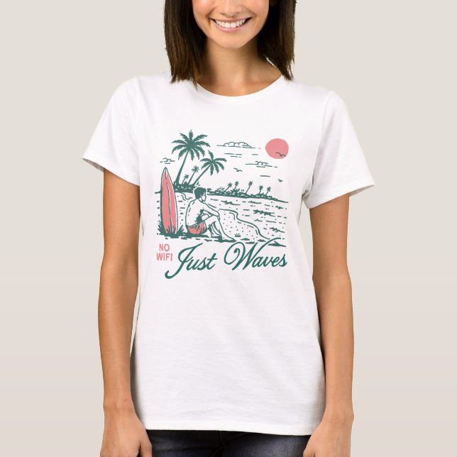 Camiseta No Wifi Solo Olas (Anverso)