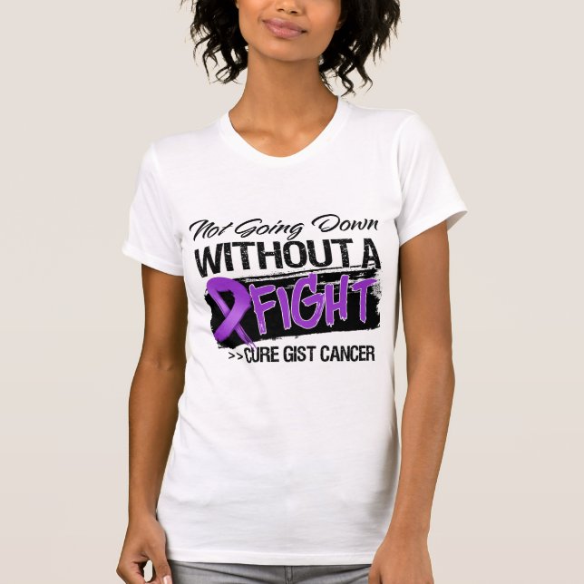 Camiseta No yendo abajo sin una lucha - cáncer del ESENCIAL (Anverso)