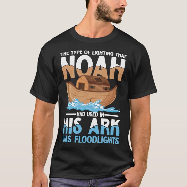 Camiseta Noah Había Usado En Su Arca Como Lámparas De Inund (Anverso)