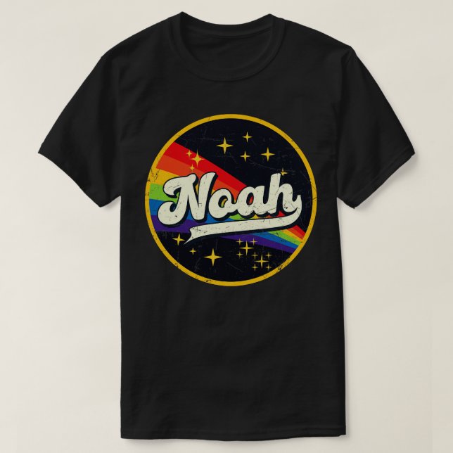 Camiseta Noah Rainbow In Space Vintage Grunge Style (Diseño del anverso)