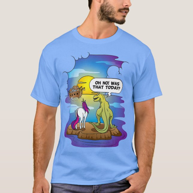 Camiseta Noahs Ark Christian Pun Bibble the Last Unicorn (Anverso)