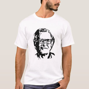 Camiseta Noam Chomsky stencil white