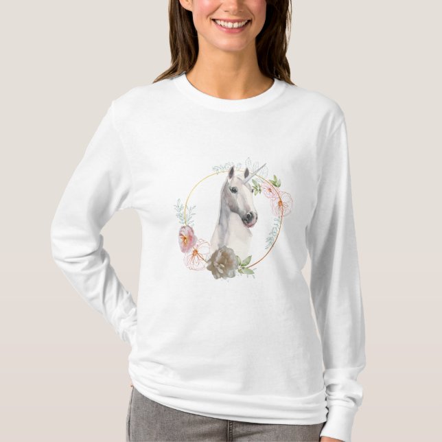 Camiseta Noble Unicornio Blanca (Anverso)