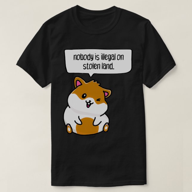 Camiseta nobody is illegal on stolen land  (Diseño del anverso)