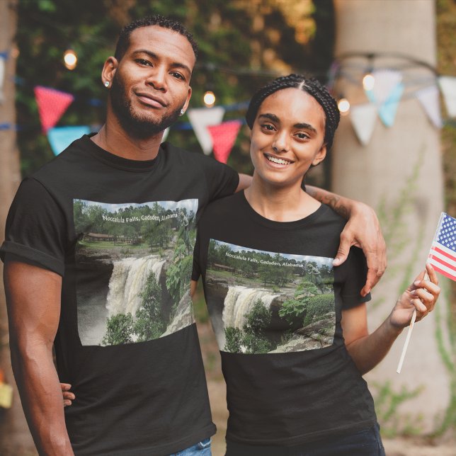 Camiseta Noccalula Falls Gadsden Alabama Oscuro Unisex (Noccalula Falls Gadsden Alabama Dark Unisex T-Shirt)
