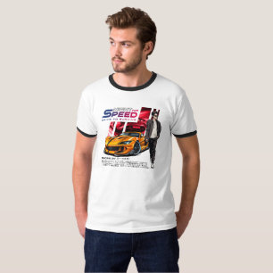 Camiseta Noche a la velocidad   Ringer masculino