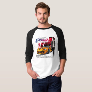Camiseta Noche a la velocidad Sleeve Raglan de 3/4 hombre