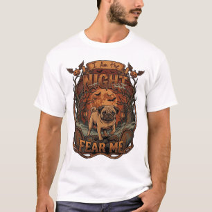 Camiseta Noche Am Me Teme Pug Halloween Luna