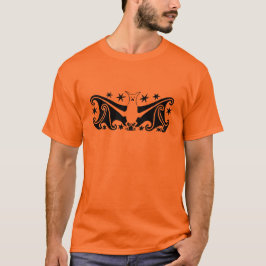 Camiseta Noche Art Deco Halloween Volando Bat Starry