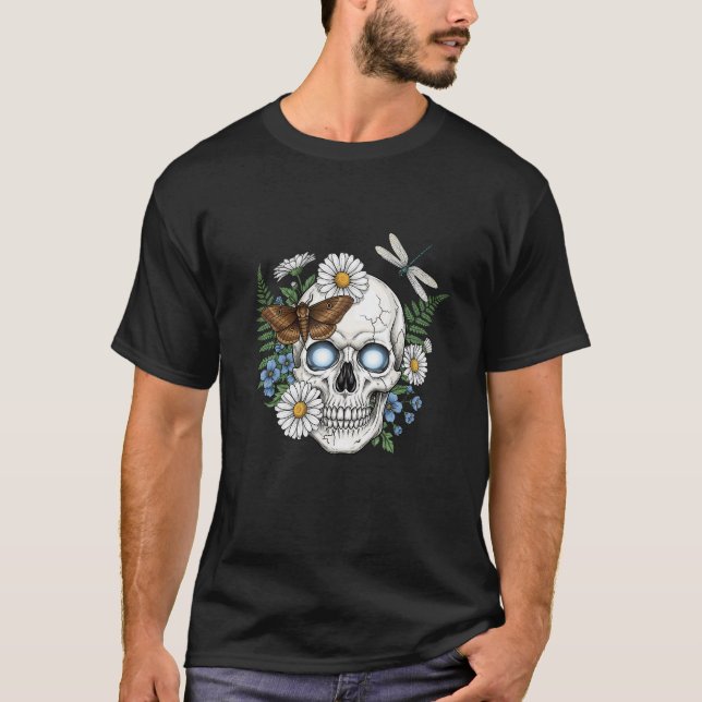 Camiseta Noche Botánica Skull Bloom (Anverso)