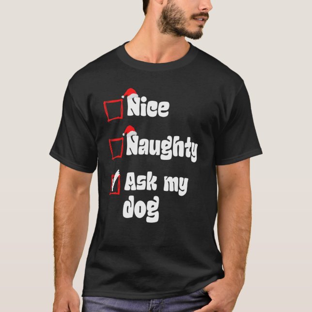 Camiseta Noche Buena traviesa preguntar a mis Navidades de  (Anverso)