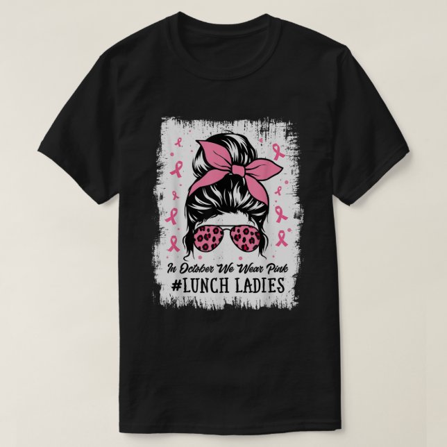 Camiseta Noche Damas En Octubre Usamos Cáncer De Mama Rosa (Diseño del anverso)