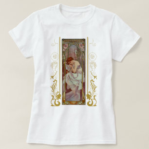 Camiseta Noche de Art Noveau, por Alphonse Mucha