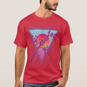 Camiseta Noche de arte japonés Sakura Flower Vaporwave Cher