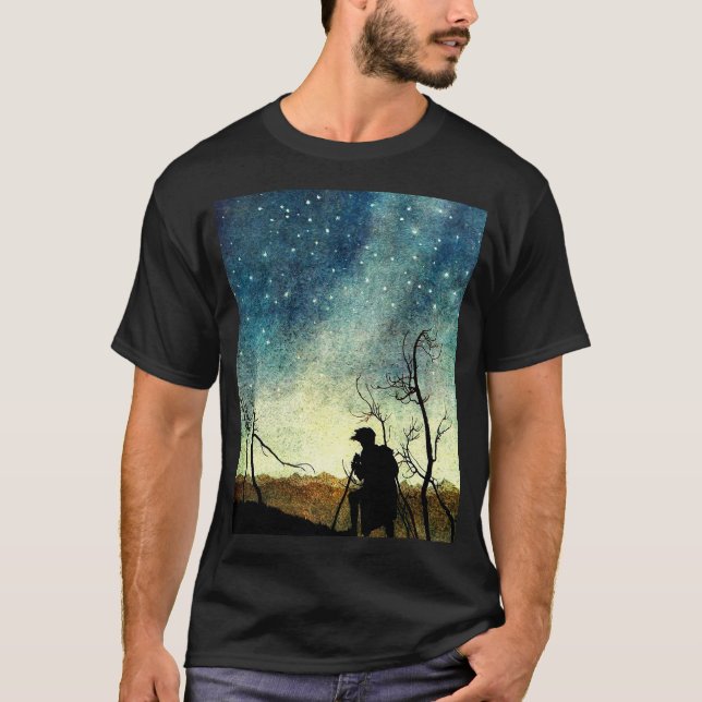 Camiseta Noche de Arthur Rackham Ilustracion Comus Starry (Anverso)
