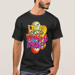 Camiseta Noche de Bingo Ganador de Bingo Jugador de Bingo L