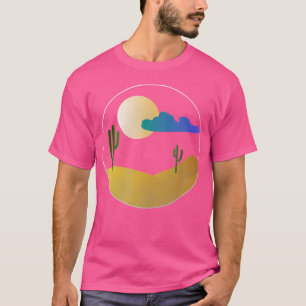 Camiseta Noche De Cactus Del Desierto Bajo La Luna Llena