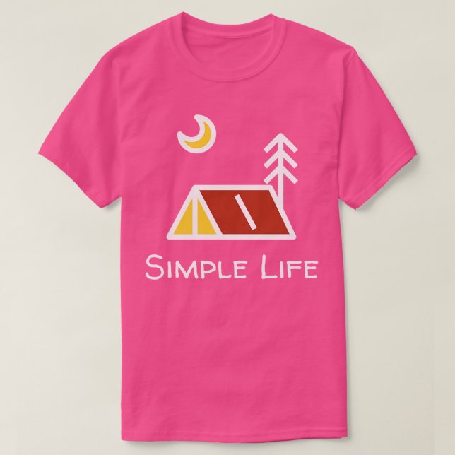 Camiseta Noche de Camping Simple Life (Diseño del anverso)
