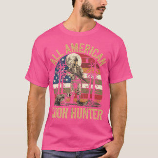 Camiseta Noche de Caza de Mapaches Patriótica Para Cazadore