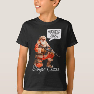 Camiseta Noche de caza navideña de Kris Kringle Santa Claus