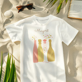 Camiseta Noche de chicas de champán retro salen lindas pers