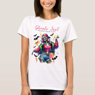 Camiseta Noche de Chicas Fantasmas Fiesta de Halloween para