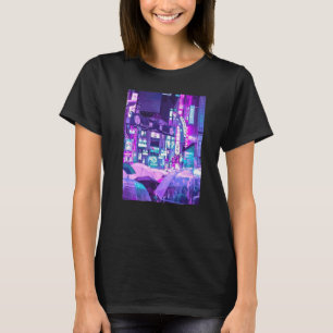 Camiseta Noche de ciencia ficción Cyberpunk City Tokyo Urba