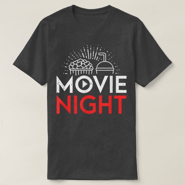 Camiseta Noche de cine de cine Lover Popcorn (Diseño del anverso)