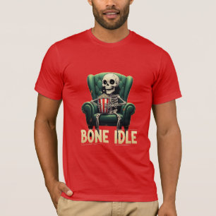 Camiseta Noche de cine del esqueleto holgazán con chiste