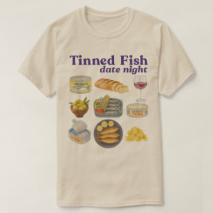 Camiseta Noche de citas con pescado enlatado bebé , Pescado