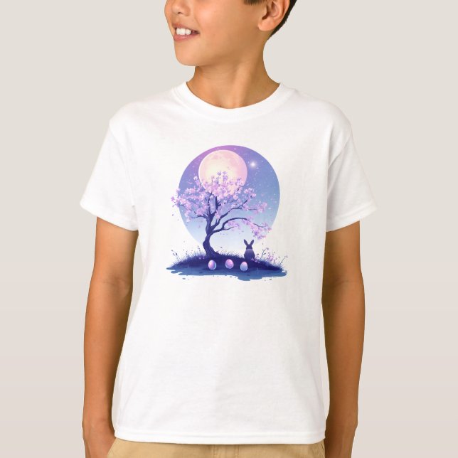 Camiseta Noche de Conejo Lunar (Anverso)