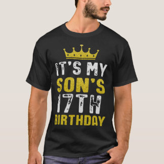Camiseta Noche de cumpleaños 17 para el hijo de mamá de pap