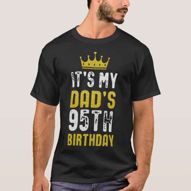 Camiseta Noche de cumpleaños 95 para papá de hija de hijo (Anverso)