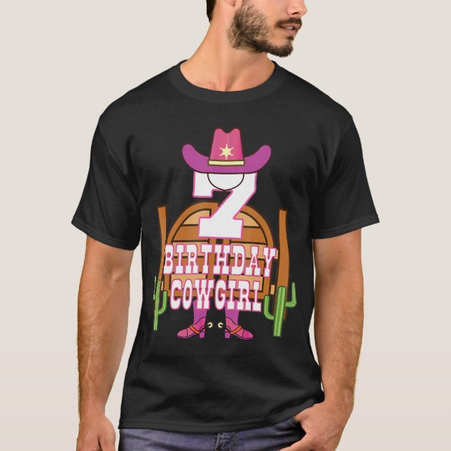 Camiseta Noche de cumpleaños de 7 años Chica Rodeo Lover  (Anverso)