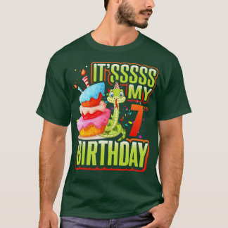 Camiseta Noche de cumpleaños de serpiente niños de sétimo r