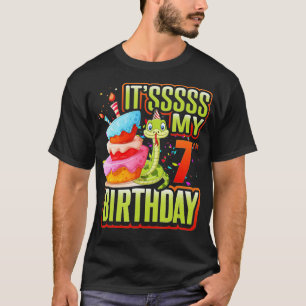 Camiseta Noche de cumpleaños de serpiente niños de sétimo r