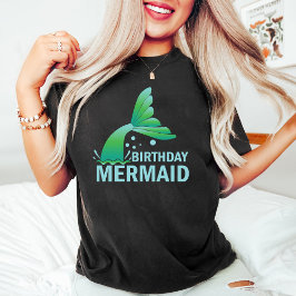 Camiseta Noche de cumpleaños moderna de moda de la sirena n