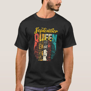 Camiseta Noche De Cumpleaños Reina Nacida En Septiembre Chi