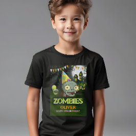 Camiseta Noche de cumpleaños zombi niño divertido Monster H