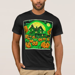 Camiseta Noche de Eerie: Parche de Calabaza Personalizado d