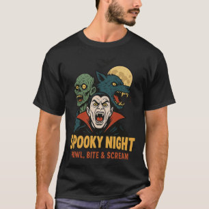 Camiseta Noche de fantasía: Hallowee de Zombie, Vampire y W