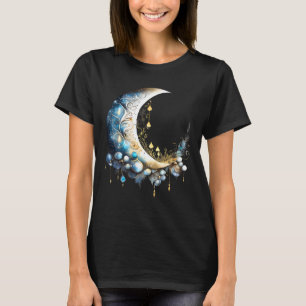 Camiseta Noche de fantasía lunar elegante moda celeste 3D