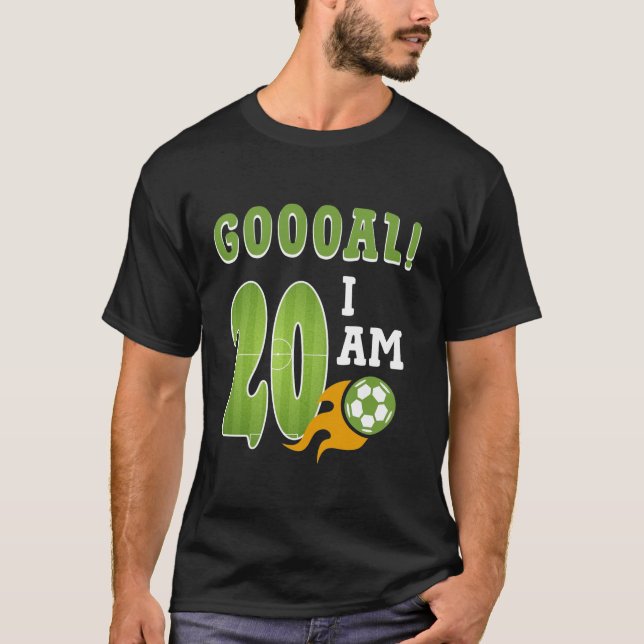 Camiseta Noche de fútbol de cumpleaños de 20 años Funny B D (Anverso)