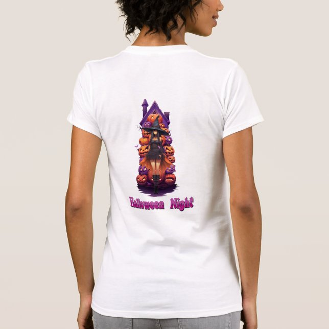 Camiseta Noche de Halloween (Calabaza) (Reverso)